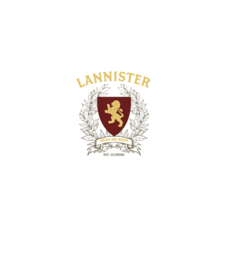 Lannister model alb pe tricou
