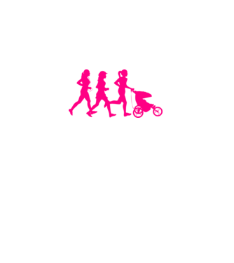 Running Mom model alb pe tricou