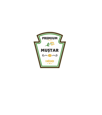muștar premium - calitate model galben pe tricou