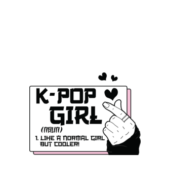 K-POP FANGIRL model alb pe tricou