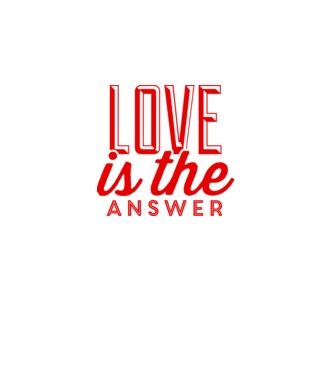 love in answer model negru pe tricou