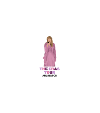 Taylor Swift The Eras Tour Arlington 3 model roz deschis pe tricou