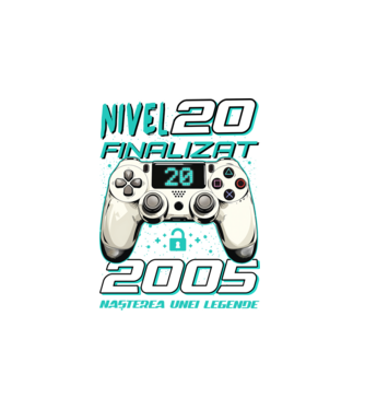 Nivel finalizat 20 2005 model alb pe tricou