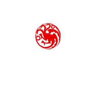 Targaryen model alb pe tricou