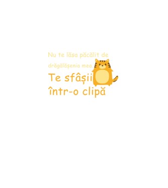 nu te lăsa păcălit de drăgălășenia mea. te sfâșii într-o clipă model negru pe tricou