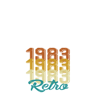 1983 retro model alb pe tricou