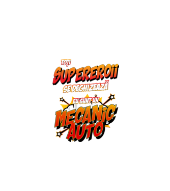 Toți supereroii se deghizează, eu sunt un mecanic auto model alb pe tricou