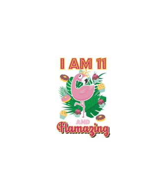 FLAMAZING Birthday 11 Years old model alb pe tricou