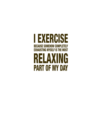 I exercise because model galben pe tricou