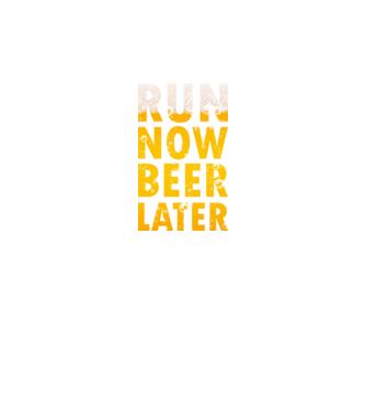 Run now beer later model negru pe tricou