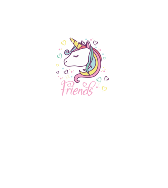 Unicorn Friend model turcoaz pe tricou