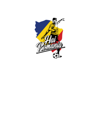 Hai romania fotbal model alb pe tricou