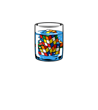Rubik Ice model alb pe tricou