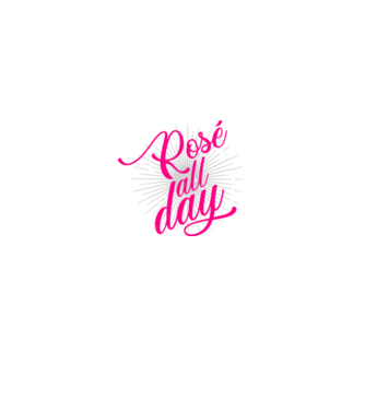 Rosé all day model alb pe tricou