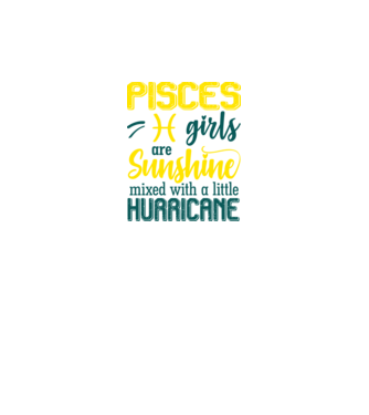 Sunshine with Hurricane PISCES model negru pe tricou