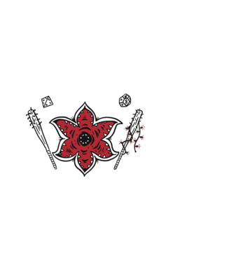 stranger things demogorgon head model negru pe tricou