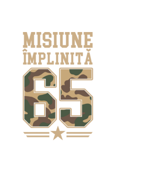 Misiune împlinită 65 model negru pe tricou