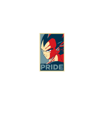 vegeta pride dragonball model negru pe tricou
