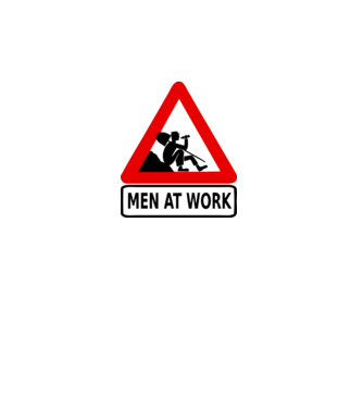 men at work model gri pe tricou