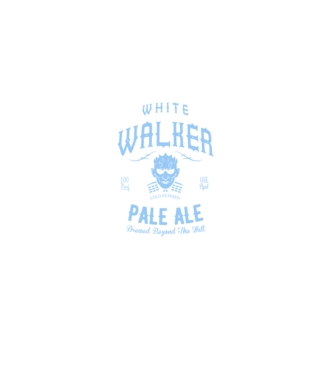 White Walker Pale Ale model negru pe tricou