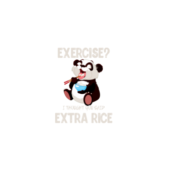 Exercise panda light model negru pe tricou
