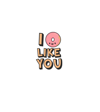 I donut like you model alb pe tricou