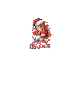 Merry christmas santa girl model turcoaz pe tricou