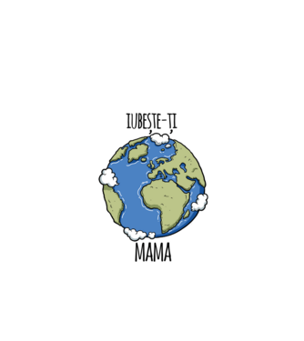 iubește-ți mama model negru pe tricou