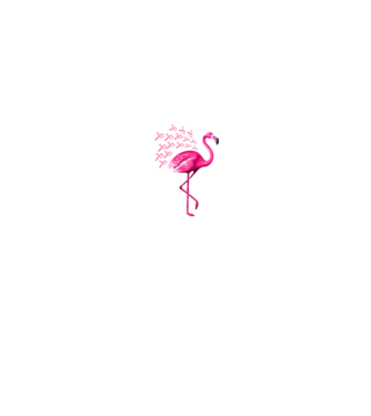 Flamingo pink model negru pe tricou