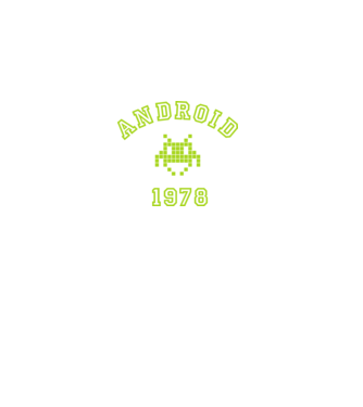 android model negru pe tricou