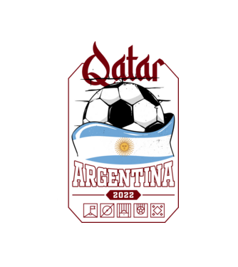 Qatar teams Argentina model alb pe tricou