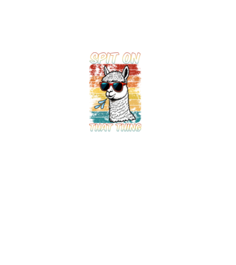Spit on that thing llama rainbow Hawk Tuah model negru pe tricou