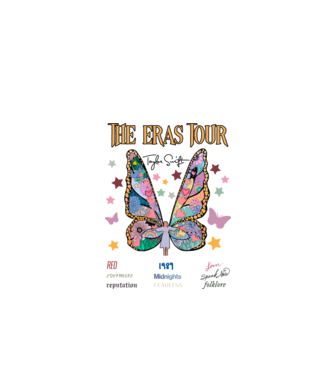 Taylor Swift eras fairy model alb pe tricou