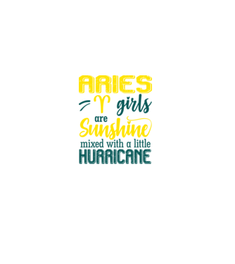 Sunshine with Hurricane ARIES model negru pe tricou