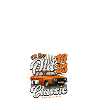 DACIA 1985 model alb pe tricou