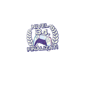 Nivel 34 finalizat! model negru pe tricou