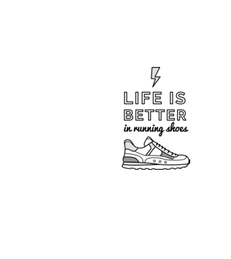 Life is better running shoes model galben neon pe tricou