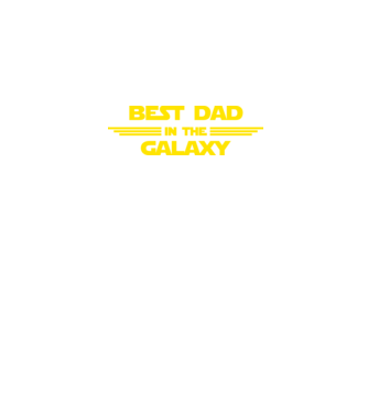 Best dad in the galaxy model negru pe tricou