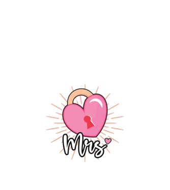 Mrs key to the heart model negru pe tricou