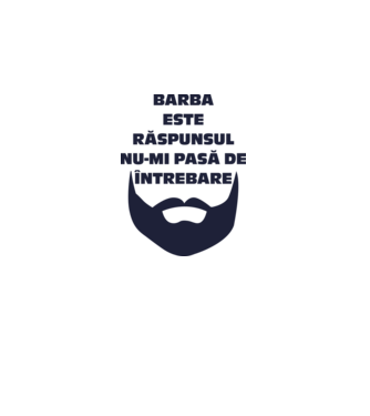 barba este răspunsul, nu-mi pasă de întrebare model dusty pink pe tricou