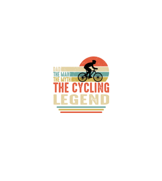 Dad the man, the myth, the cycling legend model negru pe tricou