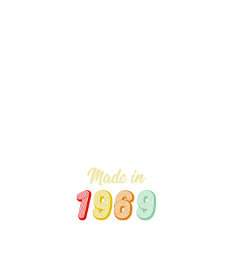 made in 1969 retro model negru pe tricou