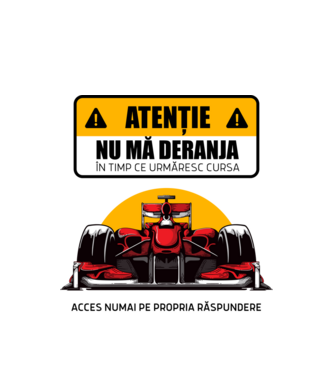 Atenție model alb pe tricou