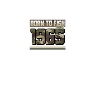 Born to fish since 1965 model negru pe tricou