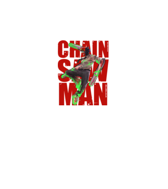 Denji chainsaw man concept model negru pe tricou
