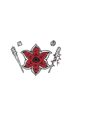 stranger things demogorgon head model negru pe tricou