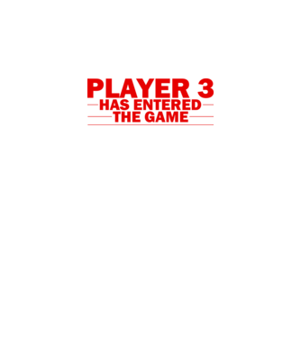 Player 3 entered the game model alb pe tricou