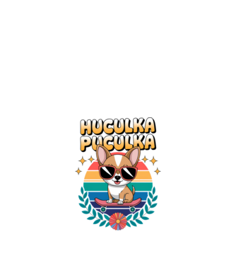 Huculka Puculka Câine 2 model alb pe tricou