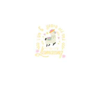 Birthday Llamazing 5 years old model negru pe tricou