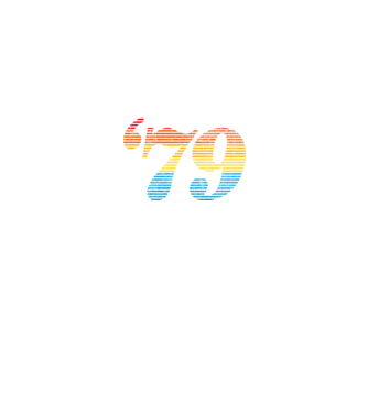 Retro Birthday 1979 model negru pe tricou
